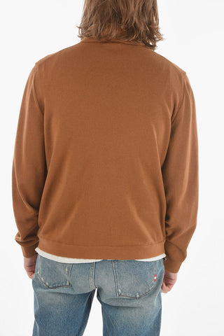 Half-lined Removable Hood Cashmere Cardigan