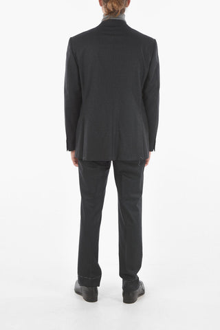 Flap Pockets Lined Single Breasted LEADER Virgin Wool Suit