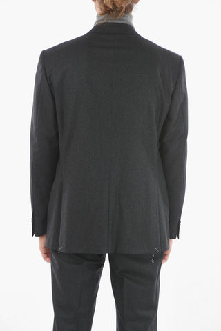 Flap Pockets Lined Single Breasted LEADER Virgin Wool Suit