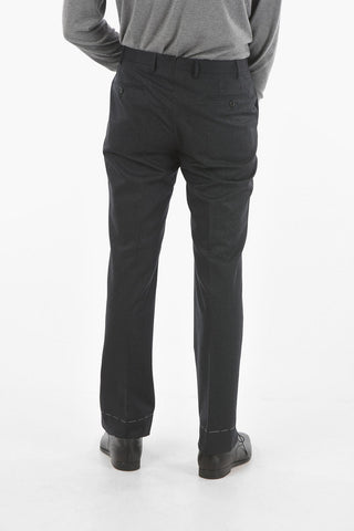 Flap Pockets Lined Single Breasted LEADER Virgin Wool Suit