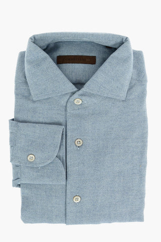 ID Standard Collar Twill Flannel Cotton Shirt