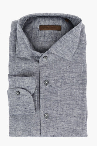 ID COUTURE Camicia in Flanella di Lino Twill