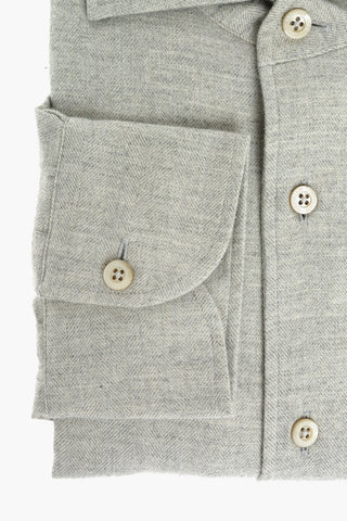 ID Standard Collar Herringbone Cotton Flannel Shirt