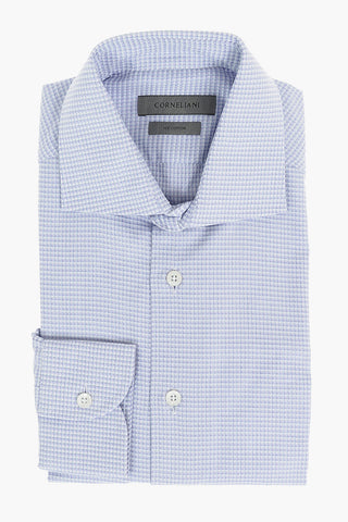 Camicia ICE COTTON con Motivo Geometrico e Collo Francese