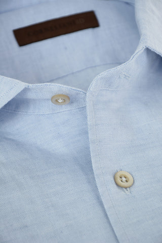 ID Standard Collar Cotton and Flax Shirt