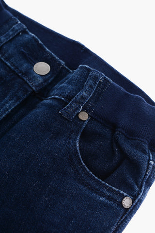 Jeans a 5 tasche con Ricamo Fiori