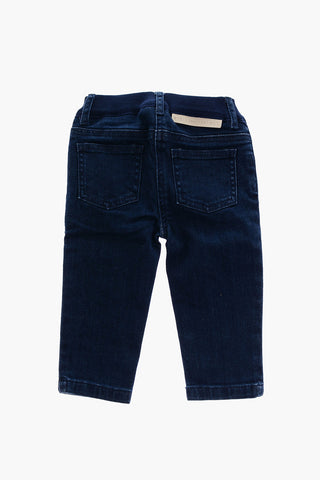 Jeans a 5 tasche con Ricamo Fiori
