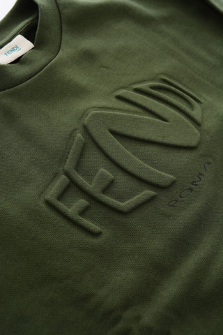 Logo Embossed Crew-neck Sweatshirt