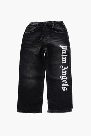Side Logo Printed Jeans