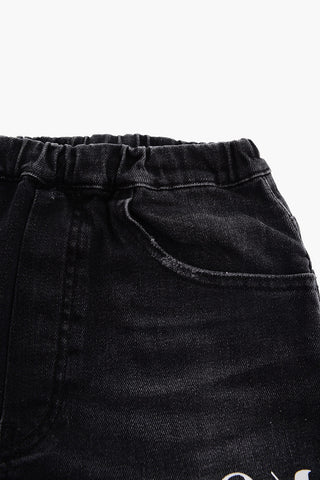 Side Logo Printed Jeans