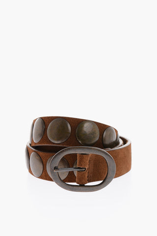30mm Studded Leather Belt