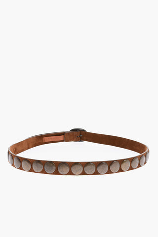 30mm Studded Leather Belt