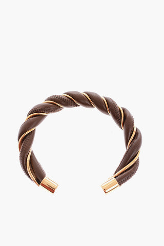 Braided Soft Leather and Silver Bracelet