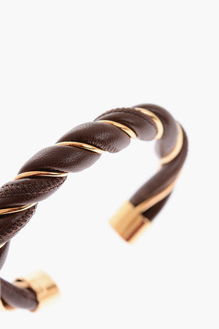Braided Soft Leather and Silver Bracelet