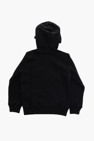 Brushed Cotton Hooded Goggles Sweatshirt with Zip Closure