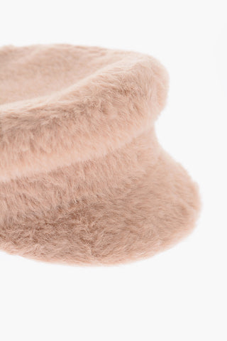 Faux Fur Baker Boy Hat