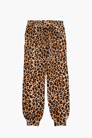 Animal Patterned Joggers with Golden Logo