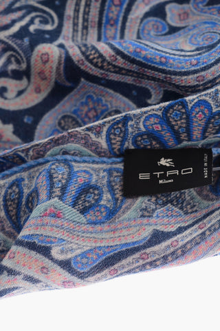 Silk and Wool Patterned Scarf