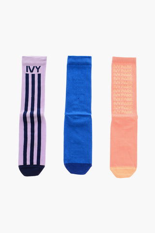IVY PARK Embroidered Long 3 Pairs Of Socks Set