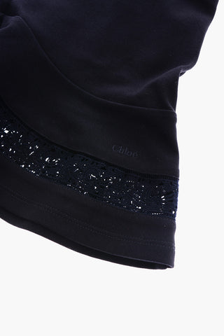 Macrame' Laces Details Flared Skirt