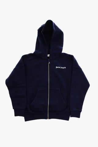Solid Color Hooded Sweatshirt with Zip Closure