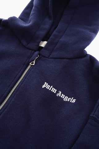 Solid Color Hooded Sweatshirt with Zip Closure