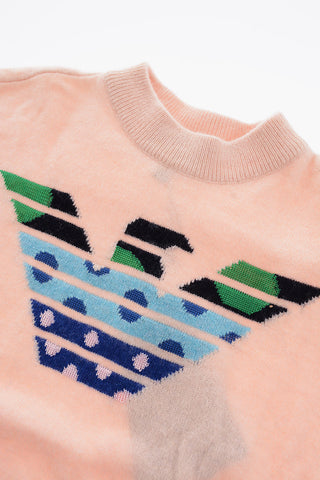 EMPORIO Maglia in Misto Lana con Logo Ricamato