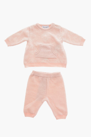 EMPORIO Wool Blend Crew-neck Sweater and Pants Set