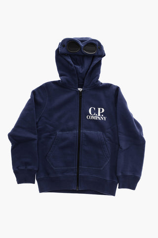 Fleeced Cotton Hooded Sweatshirt with Zip Closure