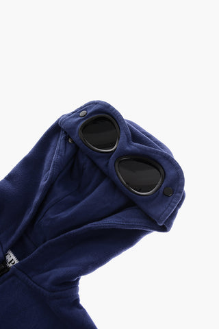 Fleeced Cotton Hooded Sweatshirt with Zip Closure