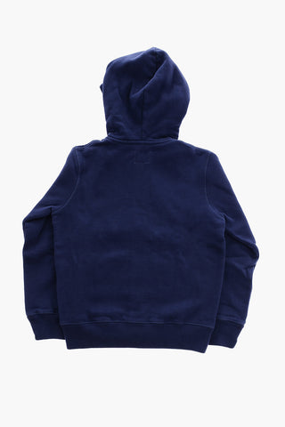 Fleeced Cotton Hooded Sweatshirt with Zip Closure