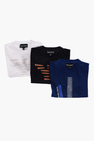 EMPORIO Printed Crew-neck 3 T-shirt Set