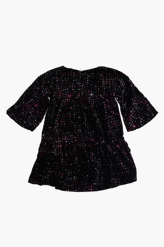 EMPORIO 3/4 Sleeve Velour Dress
