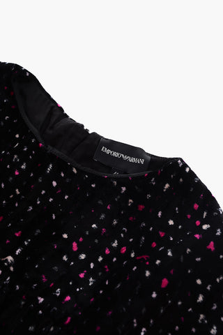EMPORIO 3/4 Sleeve Velour Dress