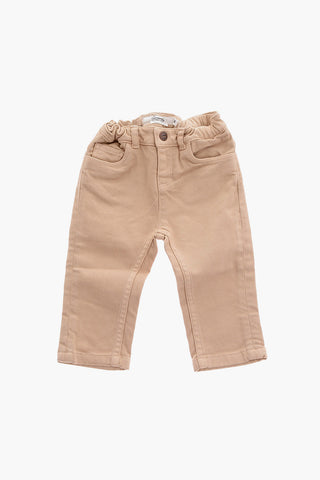Drawstring Waist Solid Color Jeans