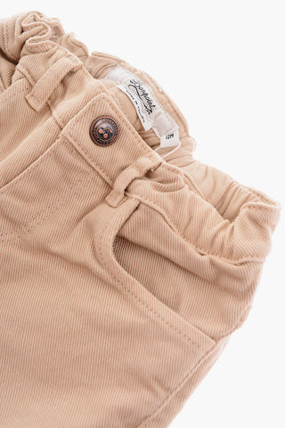 Drawstring Waist Solid Color Jeans