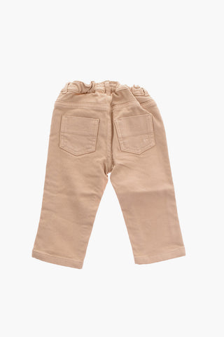 Drawstring Waist Solid Color Jeans