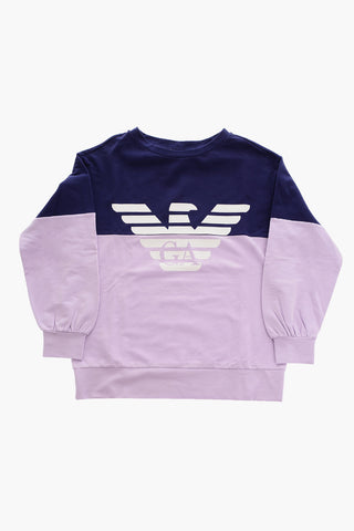 EMPORIO EA CREW Two-Tone Crew-neck Sweatshirt