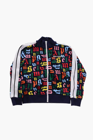 All Over Monogram Sweatshirt with Zip Closure