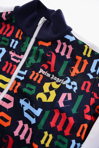 All Over Monogram Sweatshirt with Zip Closure