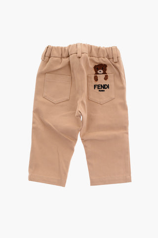 Pantaloni a 4 Tasche con Logo Ricamato