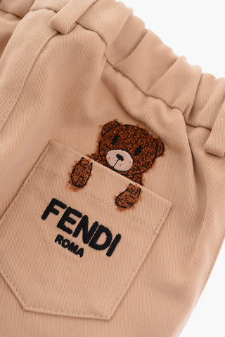 Pantaloni a 4 Tasche con Logo Ricamato