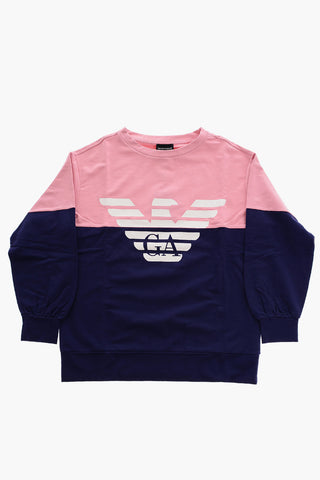 EMPORIO EA CREW Two-Tone Crew-neck Sweatshirt