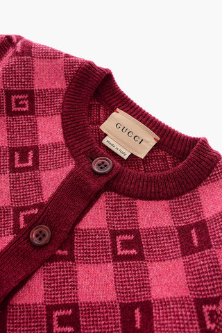 All Over Monogram Wool Cardigan