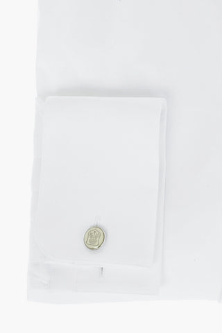Cufflinked Hidden Buttoning Cotton Shirt