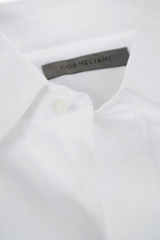 Cufflinked Hidden Buttoning Cotton Shirt