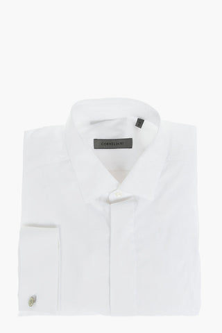 COUTURE Popeline Cotton Blend Shirt with Handkerchief
