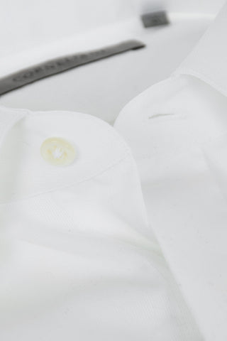 COUTURE Camicia in Cotone con Collo Francese e Gemelli