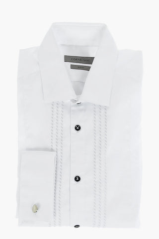 Visible Stitching Textured Cotton Slim Fit Shirt