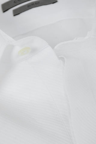 CERIMONIA Jacquard Cotton Shirt with Handkerchief